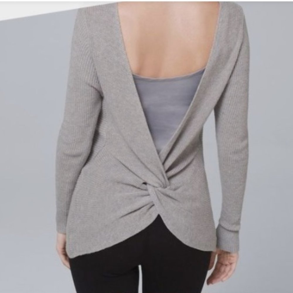 WHBM Nwt DUAL-NECK TWIST-DETAIL SWEATER